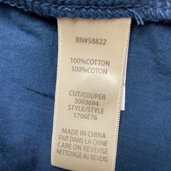 Max Studio Indigo Blue Boho Embroidered Peasant Flowy Blouse, XS - Picture 10 of 12